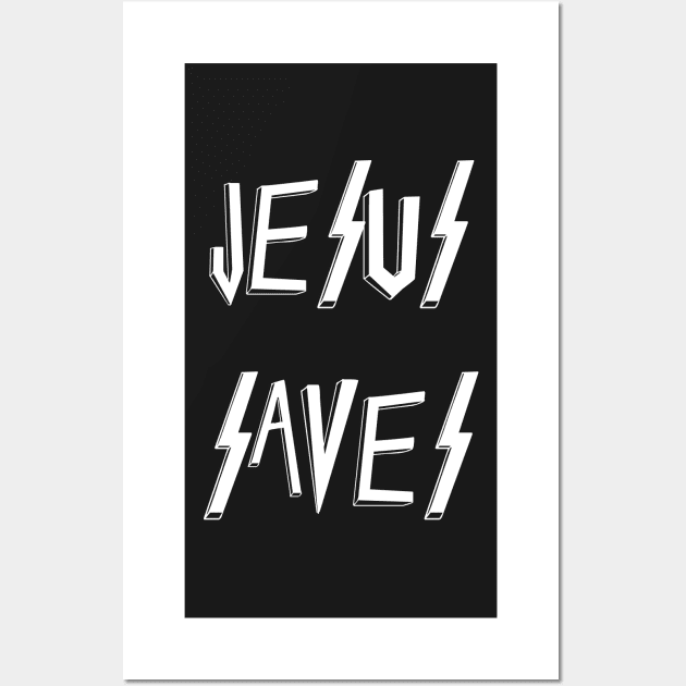 Jesus Saves Slayer Parody Wall Art by thecamphillips